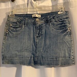 LEI Embellished Denim Mini Skirt | Y2K | Juniors Size 9